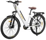 Bicicletă electrică Eleglide, T1 Step-Thru City E Bike, Roti de 27,5 inch, Alba - imagine 8