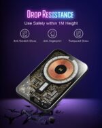 Baterie externa HINOVO MB1-5000X, 5000mAh, Cyberpunk Style, pentru iPhone, Incarcare Wireless, functie MagSafe - Negru - imagine 4