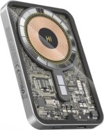 Baterie externa HINOVO MB1-5000X, 5000mAh, Cyberpunk Style, pentru iPhone, Incarcare Wireless, functie MagSafe - Gri - imagine 8