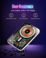 Baterie externa HINOVO MB1-5000X, 5000mAh, Cyberpunk Style, pentru iPhone, Incarcare Wireless, functie MagSafe - Alb - imagine 8