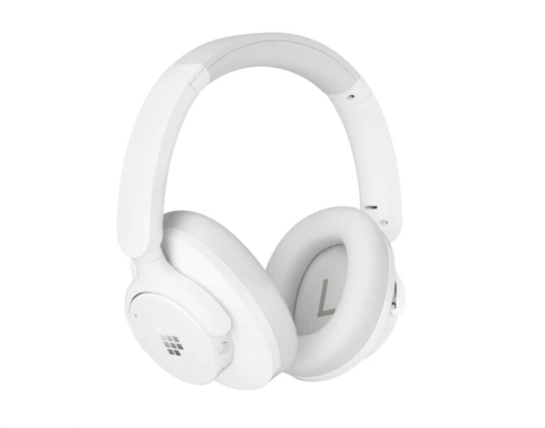 Căști Bluetooth Tronsmart Sounfii Q20, autonomie de 50 de ore, căști pivotante la 90°- albe