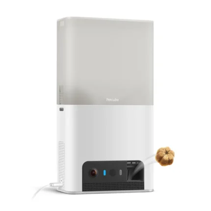 Camera smart Petcube Bites 2 Lite pentru animale, 1080p, WiFi, Night Vision, Microfon, Functie de recompense, Gri