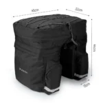 Geanta pentru portbagaj bicicleta 60litri - culoare neagra - imagine 19