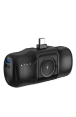 Mini powerbank 5000mAh 15W cu cablu USB-C si incarcator Apple Watch, Wozinsky WF16-YCS, negru - imagine 6