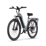 Bicicletă electrică ONESPORT OT05 Pro, Motor de 250W, baterie de 36V 22.5Ah, anvelope 700*50C, viteză maximă de 25km/h, autonomie de 140km, frâne hidraulice cu disc, transmisie Shimano cu 7 viteze - gri - imagine 6