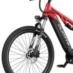 Bicicletă electrică DUOTTS E29, Motor 250W, Baterie de 48V 13.5Ah, Anvelope de 27.5 inch, Autonomie de 90km - negru/rosu - imagine 13