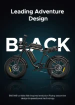 Bicicletă electrică de munte ENGWE M20 cu două baterii, anvelope groase de 20x4.0', motor de 750W, viteză maximă de 45 km/h, baterii de 48V 213Ah, transmisie Shimano cu 7 viteze - Negru - imagine 4