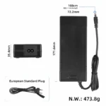 Incărcător original Kukirin G2, 54.6V2A cu cap DC2.1 - imagine 3